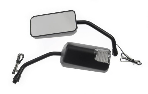 MOT91-910 - ЧЕРНЫЕ МАТОВЫЕ МЕТАЛЛИЧЕСКИЕ ЗЕРКАЛА С ПОВОРОТНИКАМИ
