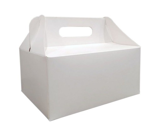 КОРОБКА БІЛА З РУЧКОЮ 19х14х9
