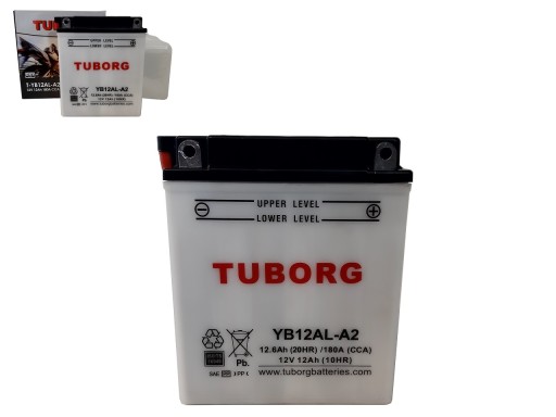 T-12AL-A2 - Аккумулятор для мотоцикла TUBORG YB12AL-A2 12V 12Ah