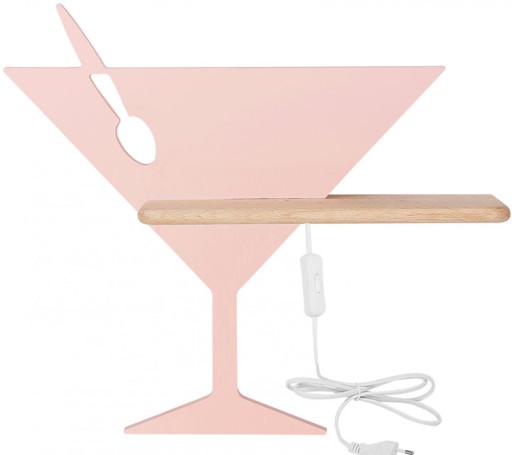 Настінний світильник Lumes із вбудованим світлодіодним джерелом, рожево-фіолетовий