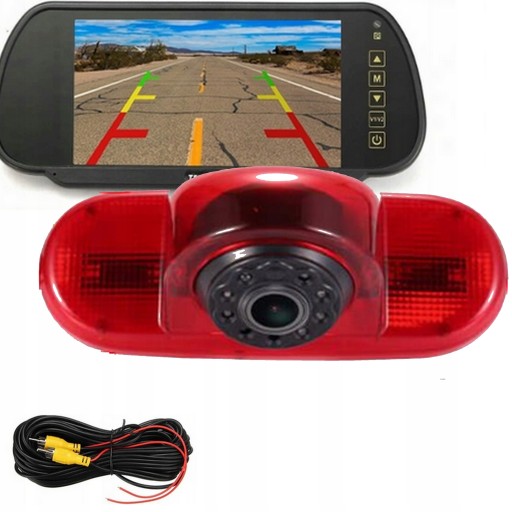 КОМПЛЕКТ ДЛЯ ЗУПИНКИ ЗАДНІМ ЧАСТОМ З КАМЕРОЮ МОНІТОР З РЕГУЛЮВАННЯМ КУТУ 7' TRAFIC VIVARO COMBO