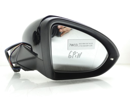 mirror exterior right VW GOLF VII MK7 6 PIN LC9X