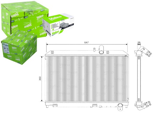 VAL701561/RS2 - Радиатор двигателя valeo n3h615200c n3h615200d