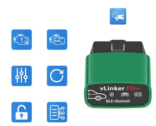 Интерфейс vLinker FD+ OBD2, глубокая диагностика, кодирование FORSCAN FORD