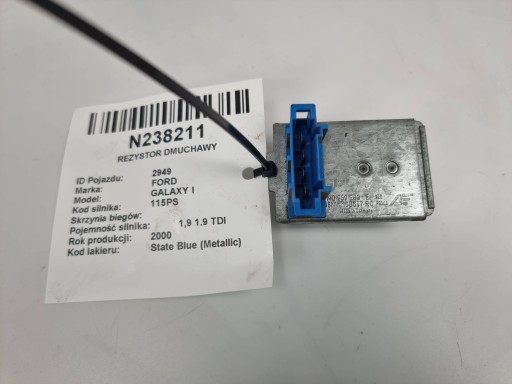 gebläsewiderstand 7M0959263E FORD GALAXY und