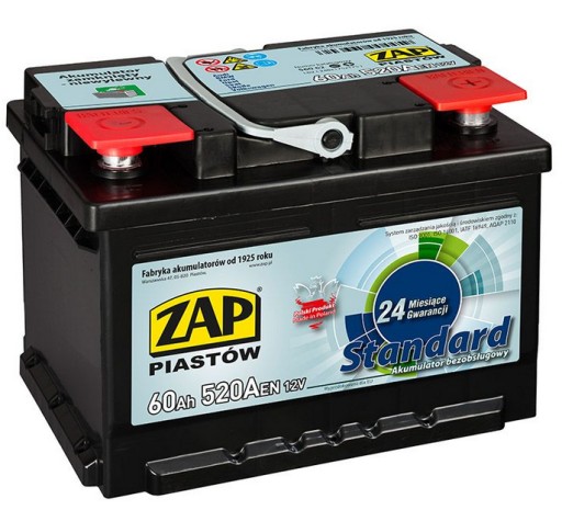 АВТОМОБИЛЬНЫЙ АККУМУЛЯТОР ZAP СТУПИЦ RU 60AH 520A P+