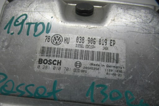 VW PASSAT B5 computer control unit of the engine 038906019EP