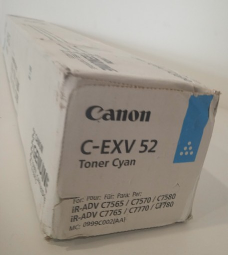 CANON TONER C-EXV52 (0999C002) CYAN ORYGINAŁ - Sklep, Opinie, Cena w