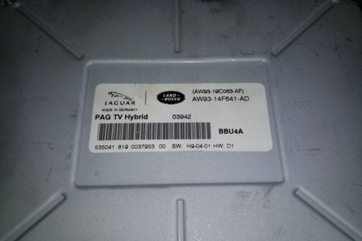 Другие модули jaguar xj (x351) aw9314f641ad 3.0l дизель 202kw 2011 г.