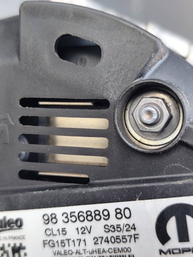 PEUGEOT 408 P54 1.2 THP alternatore 9835688980