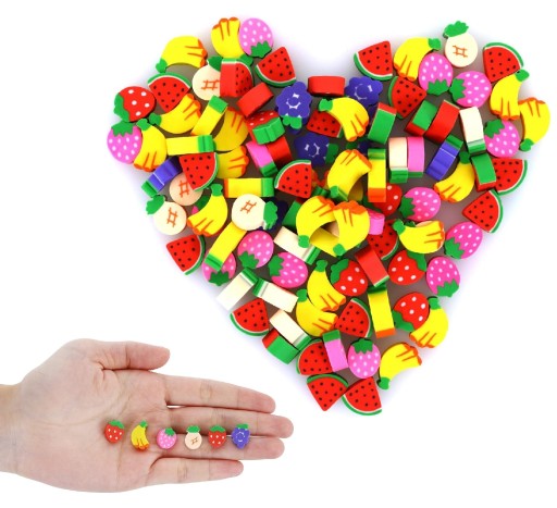 Гумка Molain Різнокольорова 100 шт.