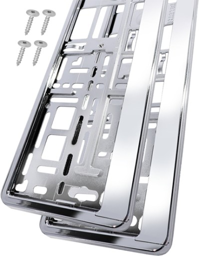 НАБІР ХРОМОВИХ РАМОК ДЛЯ НОМЕРНИХ НОМЕРІВ З 2 ШТ