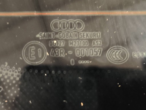 window rear part AUDI A4 B8 sedan