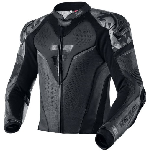 ЧОРНА ШКІРЯНА КУРТКА REBELHORN REBEL 56