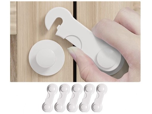 5× ЗАМОК БЕЗПЕКИ ДЛЯ ШАФ ТА ЯЩИКІВ МЕБЛІВ 5 ШТ.