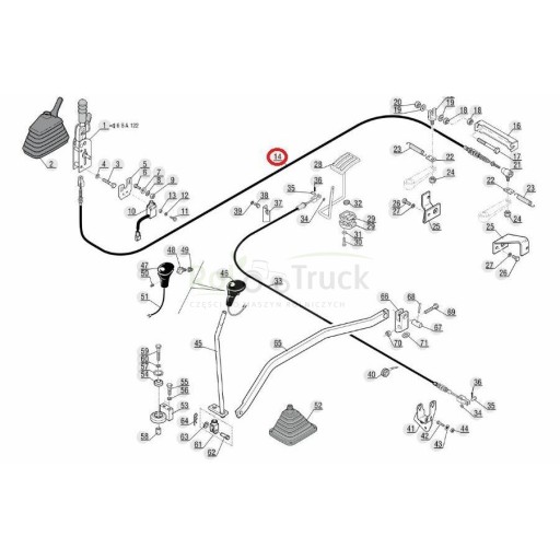 T000109 - КАБЕЛЬ РУЧНОГО ТОРМОЗА MANITOU MT ML MT-X 252799