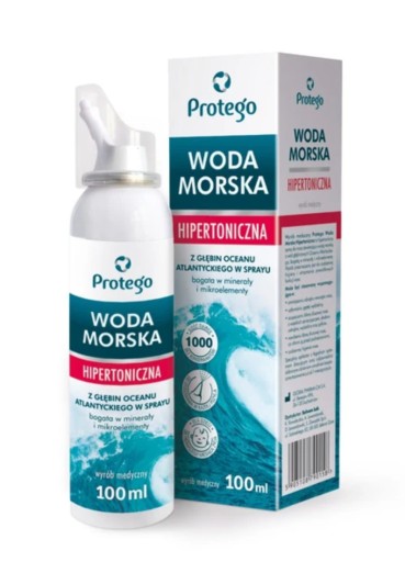 Protego Morská voda Hypertonická BOV 100 ml nosový sprej Katar