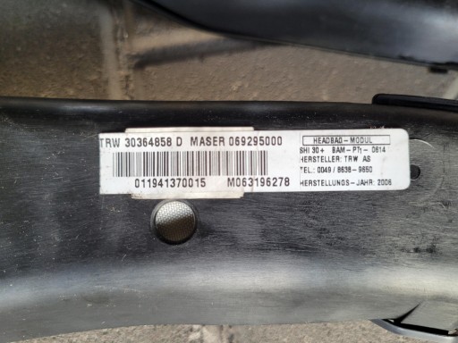 Dachvorhang Airbag AIRBAG links rechts MASERATI QUATTROPORTE V