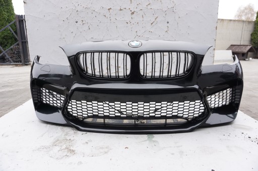 Передний бампер pdc шайби m-пак bmw 5 f10 чорний сапфір металік