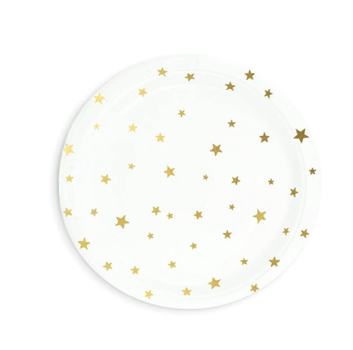 білий папір ТАРІЛКИ 18 см день народження 8 ШТ ХІТ