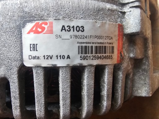 Renault megane ii 1.5dci генератор as-pl a3103 a3103(valeo)