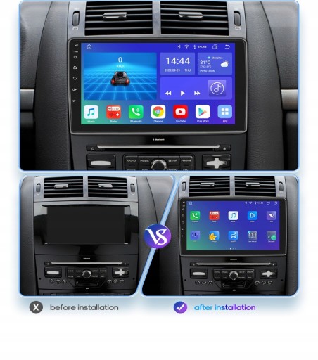 Autoradio 2 Din Poste Radio Voiture USB RoverOne® CarPlay Android Auto pour  Peugeot 407 2004 - 2010 - Autoradio - Achat & prix