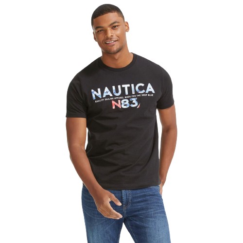 Nautica koszulka męska OCEAN PATTERN N83 czarna XL