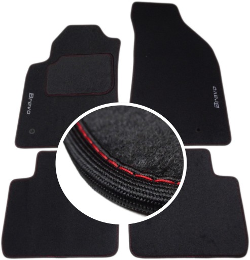 FIAT BRAVO 2006-2015г. коврики CLASSIC + вышивка CH2