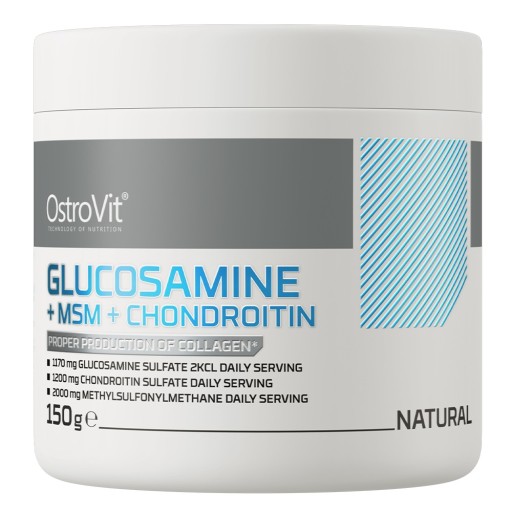 OstroVit Glukosamín + MSM + Chondroitín 150 g + Kyselina hyalurónová + Vit C