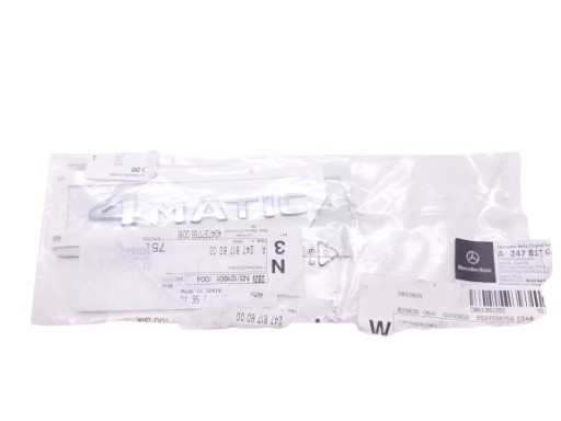 ЭМБЛЕМА MERCEDES BENZ GLA НАПИСЬ НА КРАНЕ ХРОМ 4MATIC A2478176000