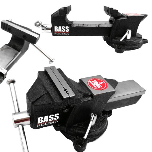 Слюсарні лещата 100 мм сталеві поворотні 4 