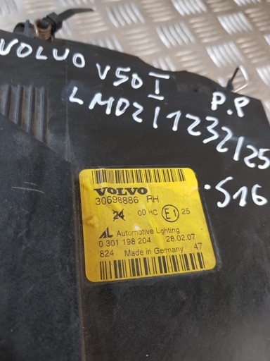 light right front 30698886 VOLVO V50 and 07R- EUROPA