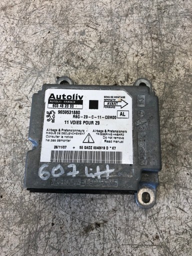 modulo SENSOR airbag PEUGEOT 607 LIFT 9659531880