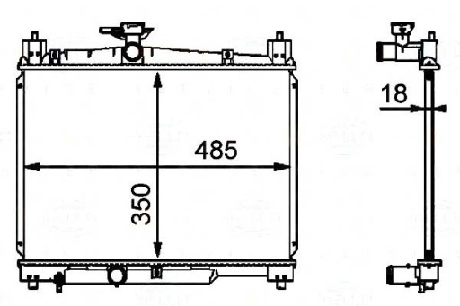 8MK 376 - Behr hella радіатор toyota yaris 1.0/1.3