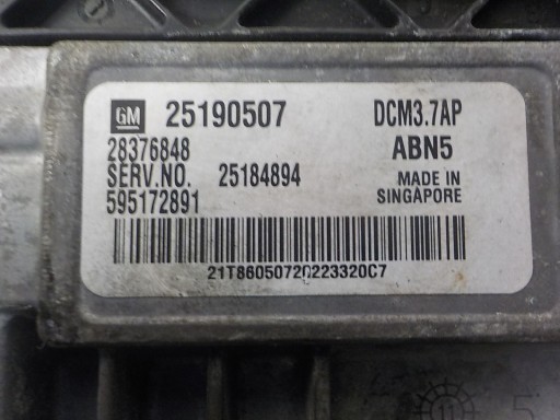 OPEL computer control unit 25190507 25184894 DCM3.7AP