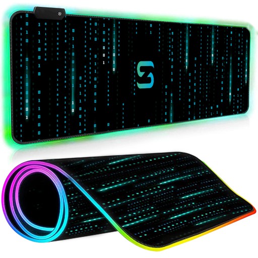 VELKÁ HERNÍ PODLOŽKA POD MYŠ MYŠKU NA STŮL K PC XXL RGB za 264 Kč - Allegro