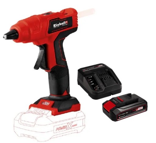 АККУМУЛЯТОРНЫЙ КЛЕЙНЫЙ ПИСТОЛЕТ EINHELL TE-CG 18 Li SET 2,5 Ач