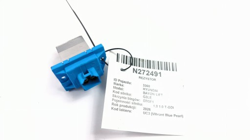 Résistance, rhéostat, régulateur Résistance chauffage habitacle HYUNDAI BAYON LIFT