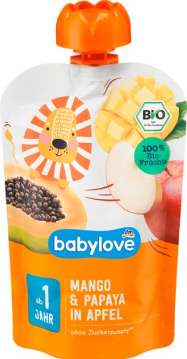 МАНГО ПАПАЙЯ ЯБЛУКО мус Babylove 100 г