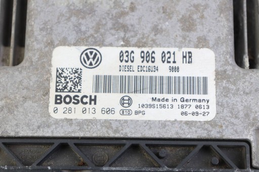 VW GOLF V computer control unit of the engine 1.9 TDI 03G906021HB