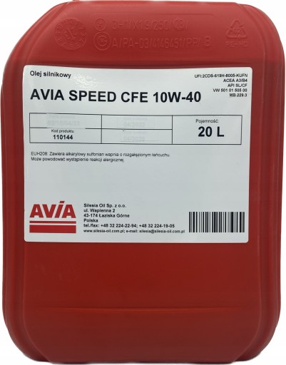 AVIA SPEED SYNTH CFE 10W-40 20л МОТОРНОЕ МАСЛО