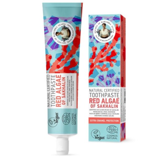 Babushka Agafia Natural Toothpaste натуральна зубна паста Червоні водорості з Сахаліна 85г