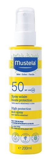 Mustela Sun SPF50 spray ochronny przed promieniowaniem UV dla dzieci 200 ml
