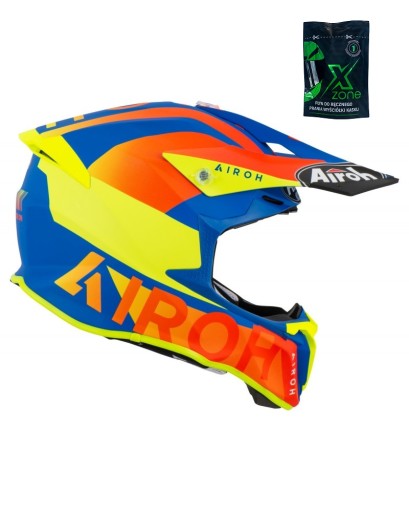 ШЛЕМ CROSS ENDURO AIROH TWIST 2.0 LIFT AZURE MATT Размер M Накидка БЕСПЛАТНО