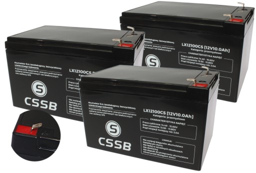 3 аккумулятора agm 12 в 10 ач cssb как 12 ач 14 ач 15 ач для автомобильных ибп велосипедов на солнечной батарее