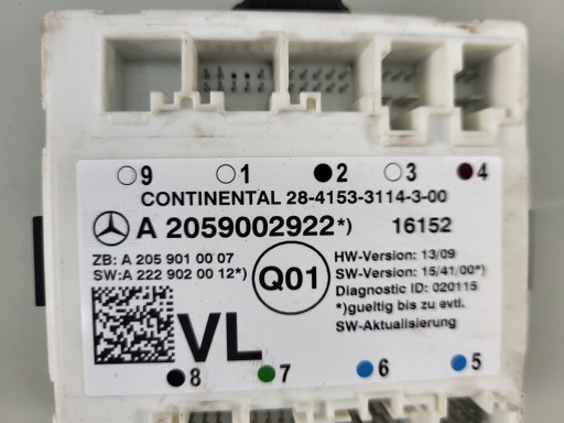 module door control unit computer Mercedes GLC X253 C253 A2059002922