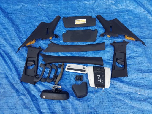 MERCEDES W204 AMG black, inner pillars light plastics KOMPLET