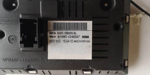 Schermo FORD FIESTA 8A6T-18B955-BL Originale