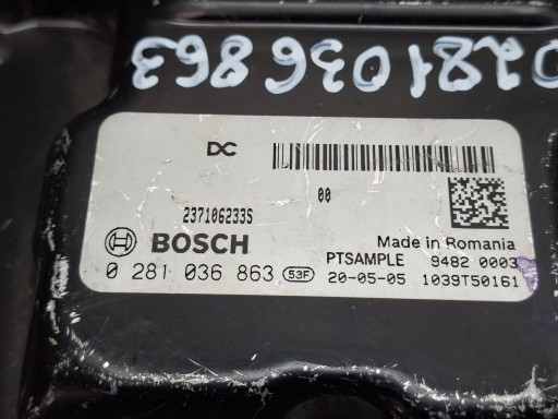 Centralina Motore 0281036863 237106233S DACIA DUSTER II