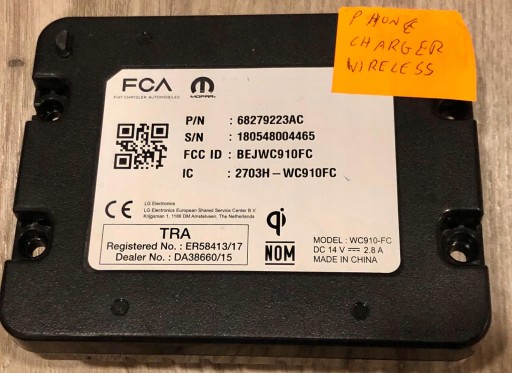 68279223AC 2020 - Dodge ram 1500 v 2019 - модуль беспроводной индуктивной зарядки